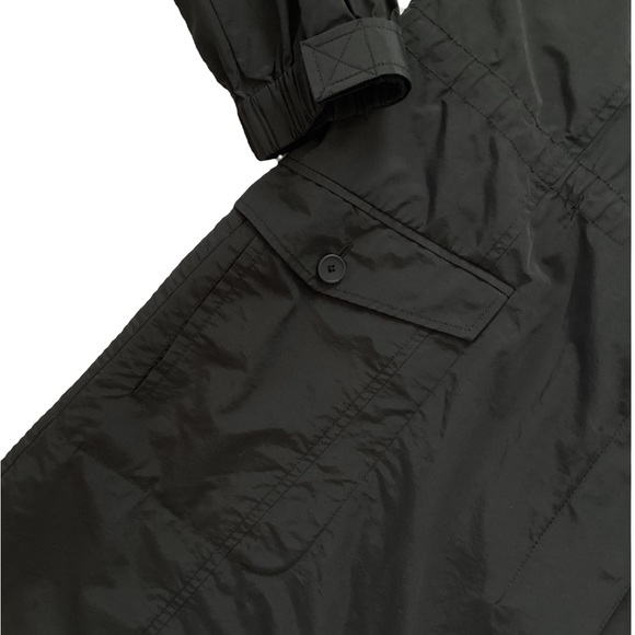 Eileen Fisher Hooded Rain Coat Black. Sz Large - Picture 6 of 11